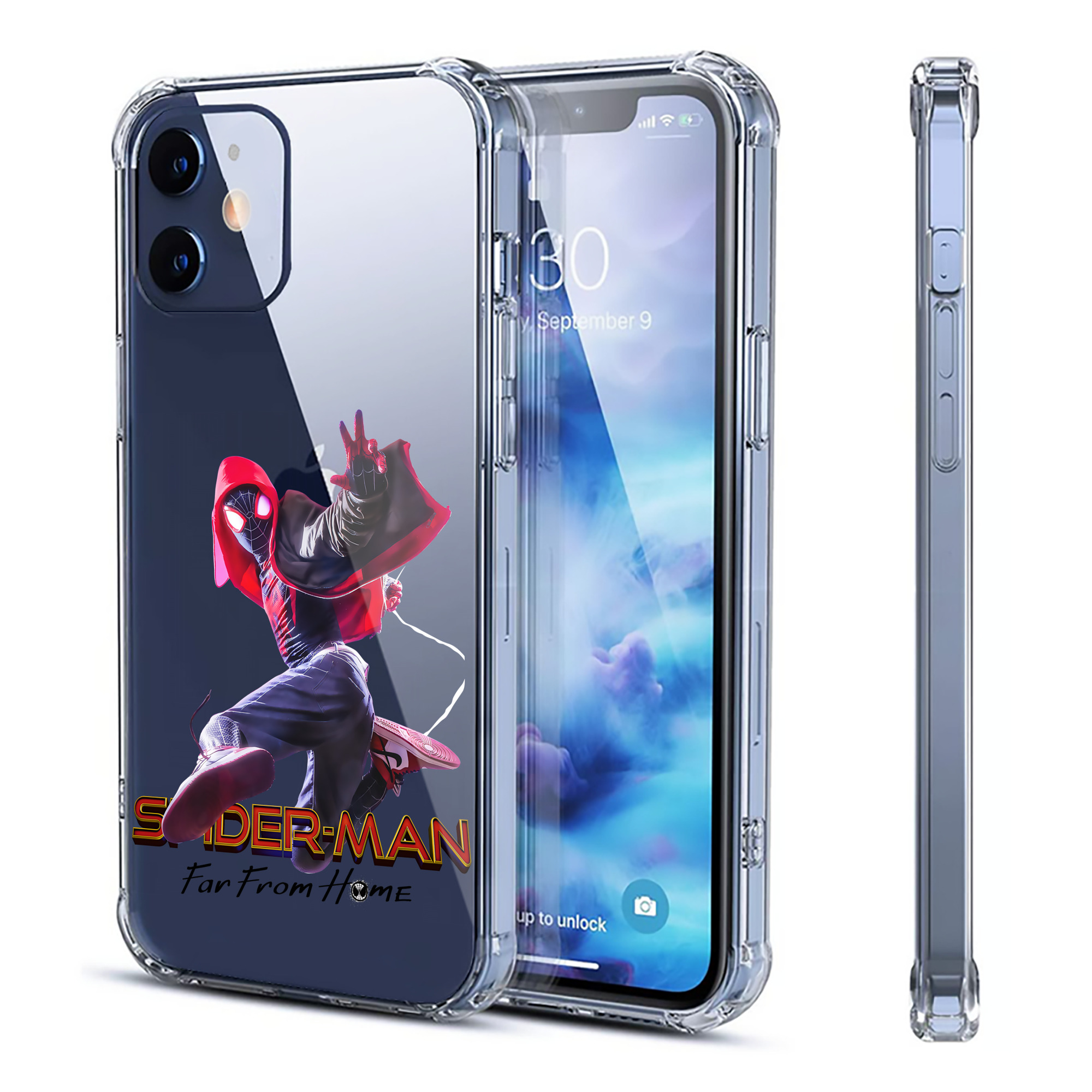 （画像用） Spider Man スパイダーマン 【iPhone 12シリーズ対応】透明スマホケース（クリアソフトケース）
